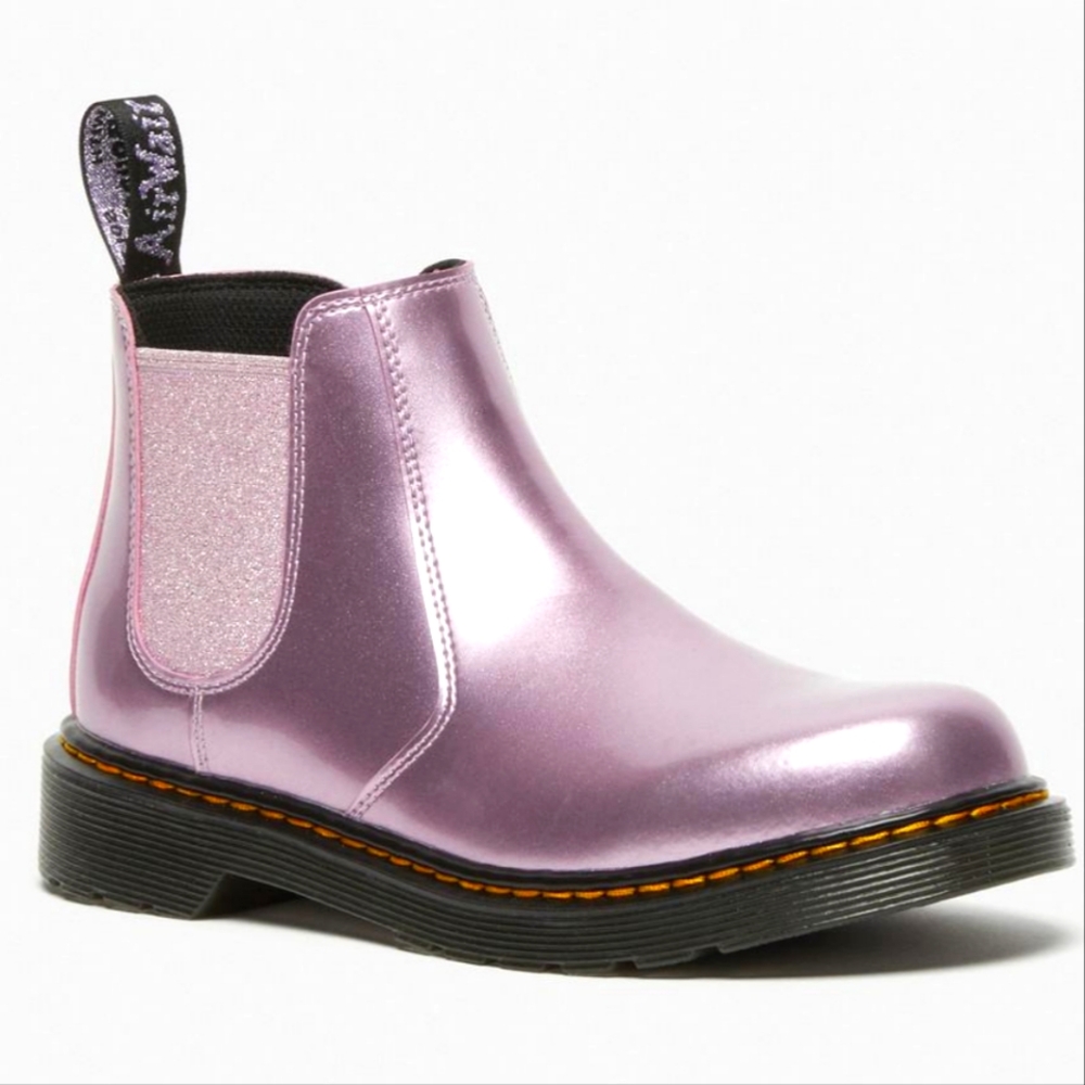 Dr. Martens Pink Sparkle Metallic Chelsea Boots - Women's sz. 6